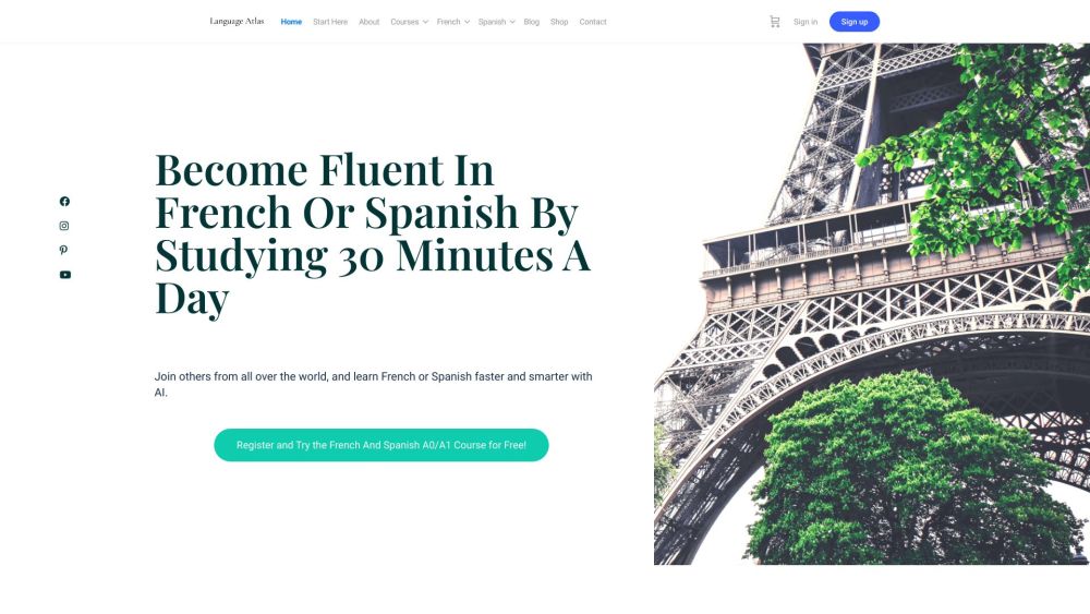 Language Atlas website screenshot