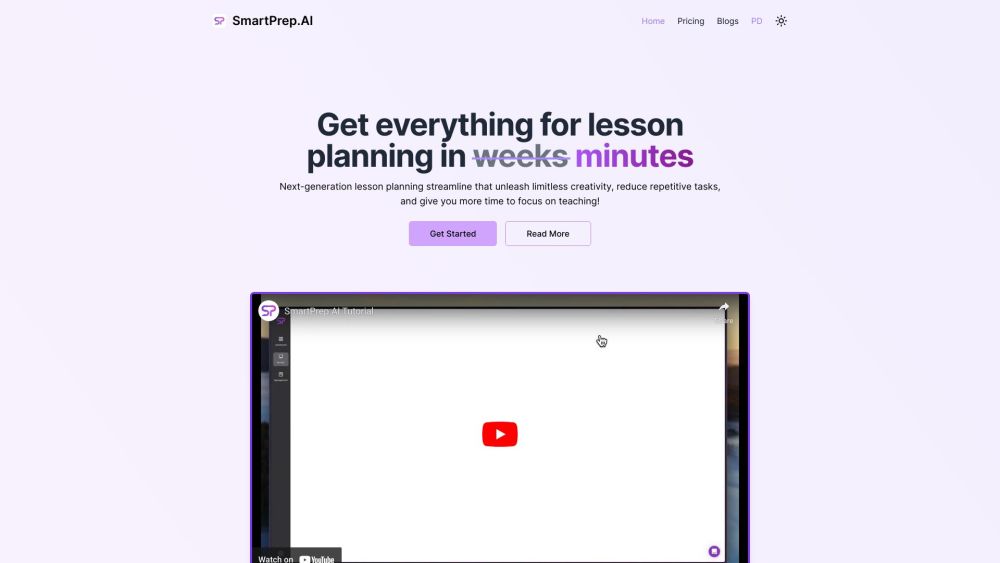 Smartprep Ai website screenshot