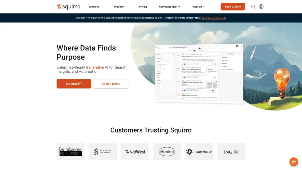 Squirro Com website screenshot