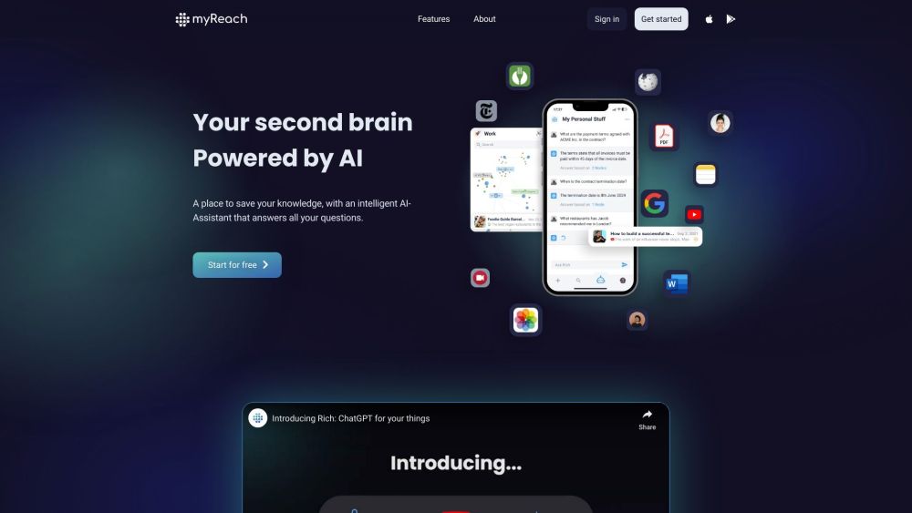 Myreach website screenshot
