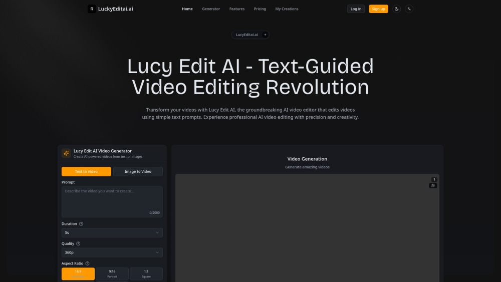 Lucy Edit website screenshot