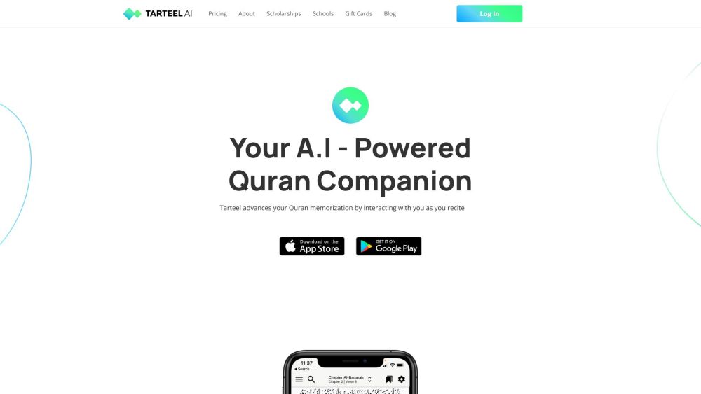 Tarteel Ai website screenshot