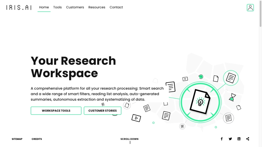 Iris Ai website screenshot