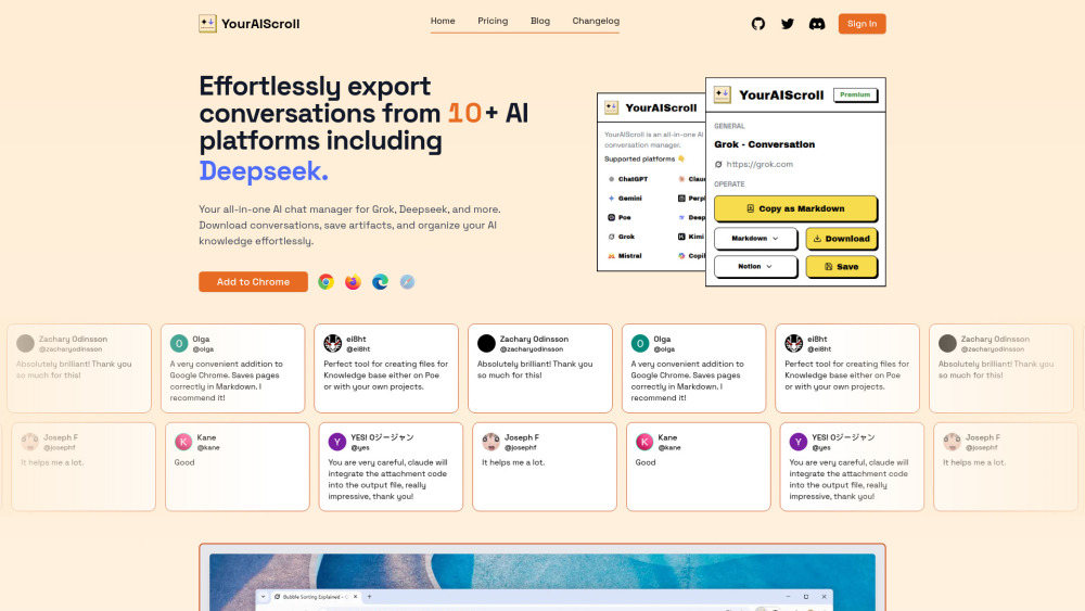 Youraiscroll website screenshot