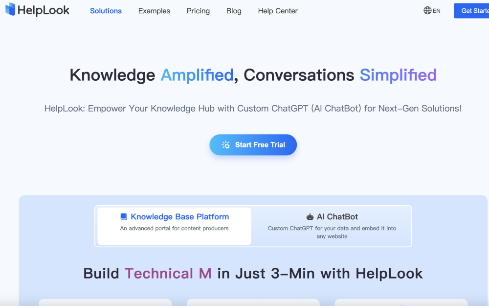 Helplook website screenshot