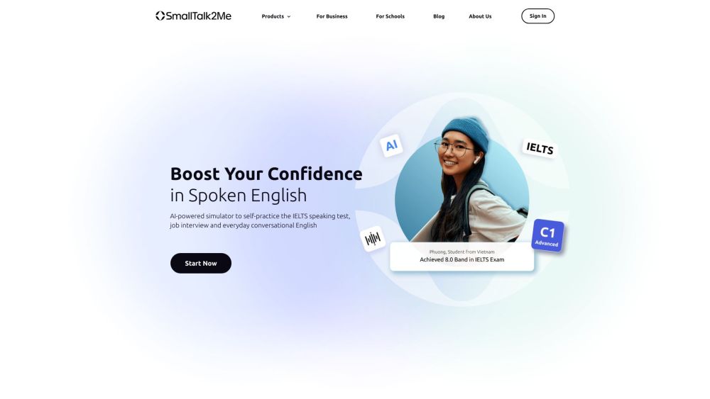 Smalltalk2 Me website screenshot