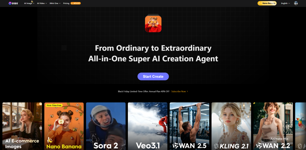 Imini Ai website screenshot