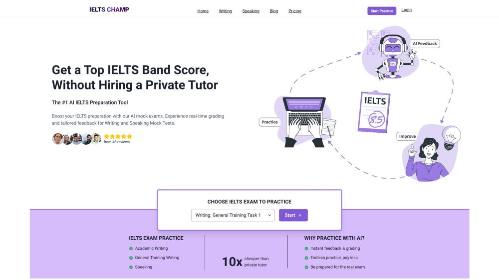 Ielts Champ website screenshot