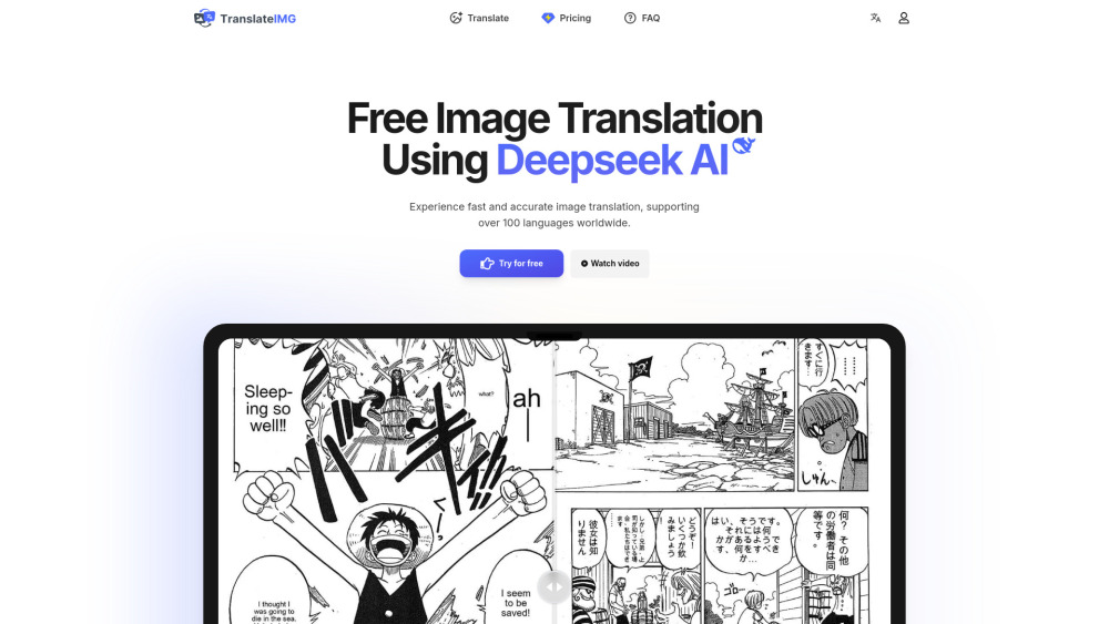 Translateimg website screenshot