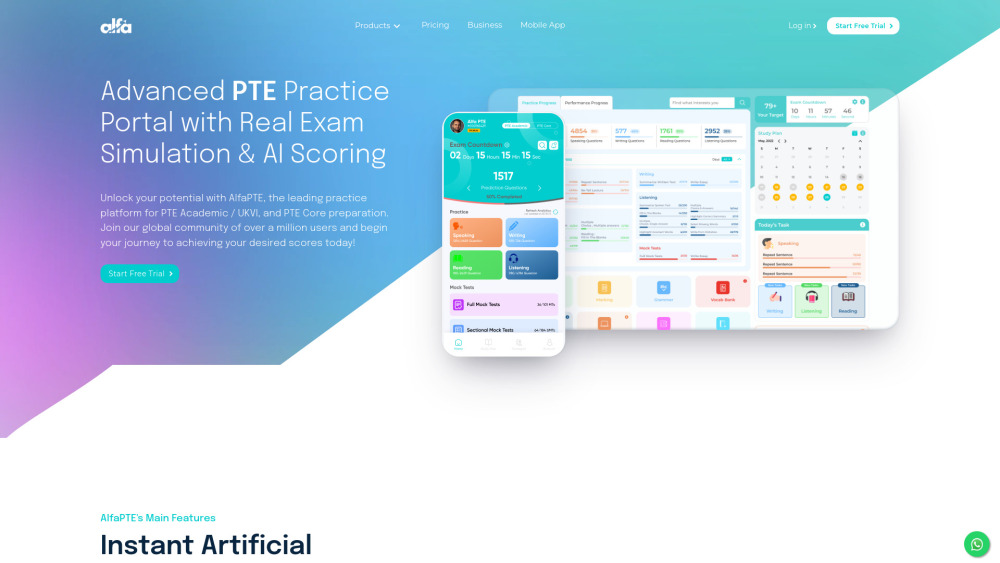 Alfapte website screenshot