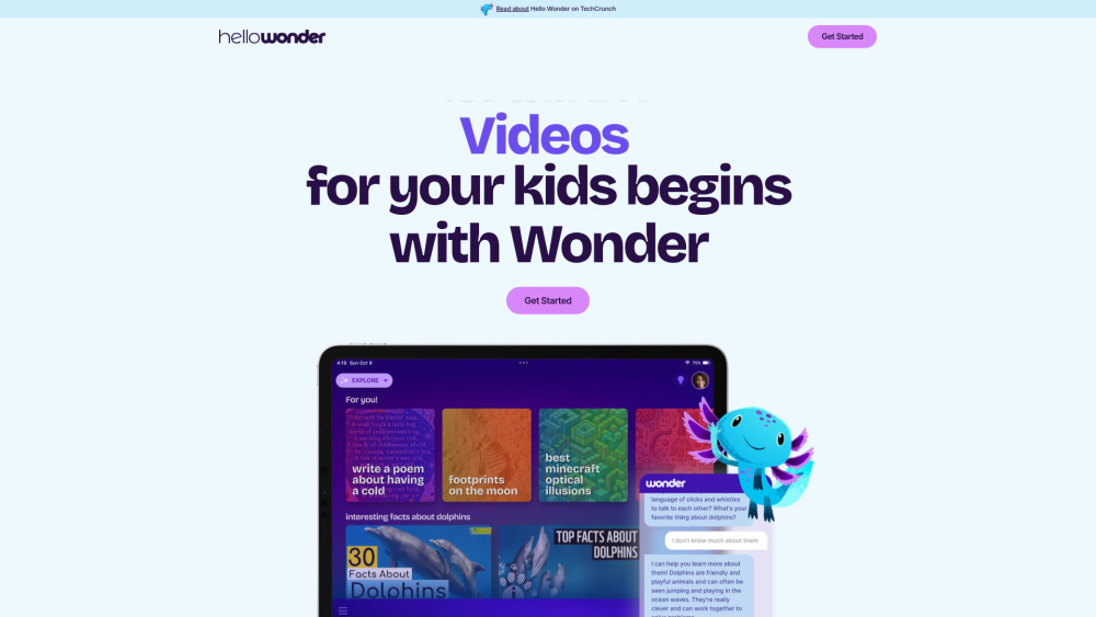 Hello Wonder website screenshot