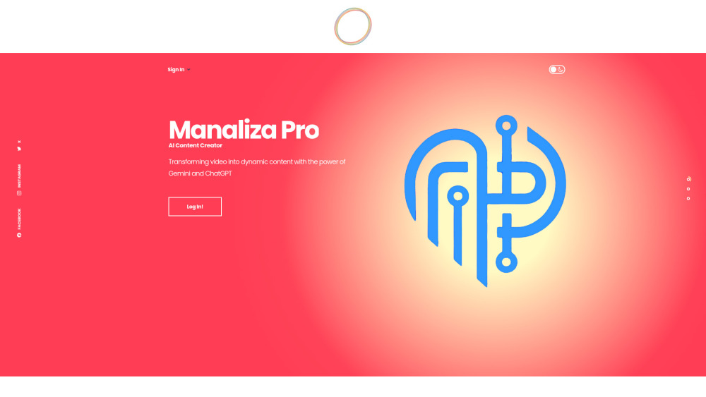 Manaliza Pro website screenshot