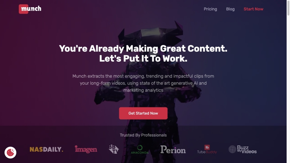 Munch website screenshot