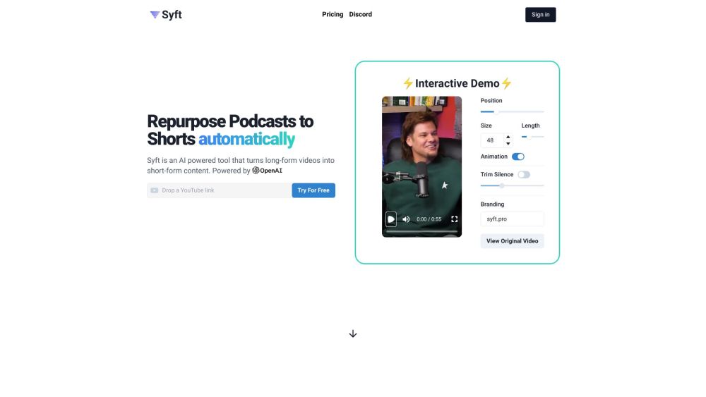 Syft website screenshot