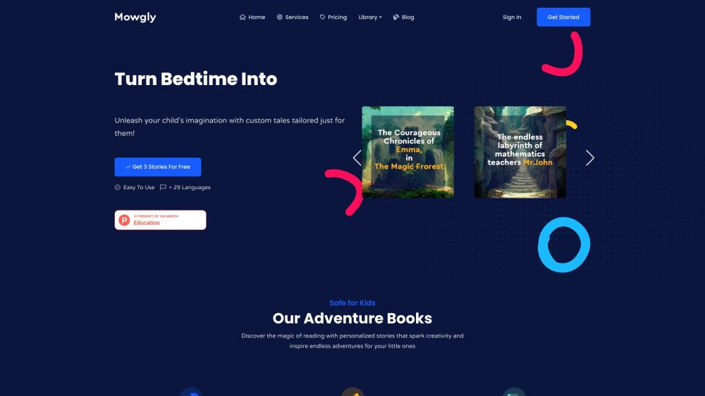 Mowgly website screenshot