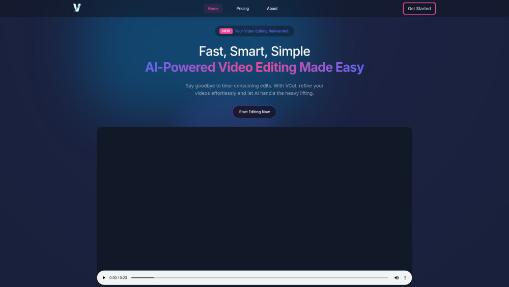 Vcut website screenshot