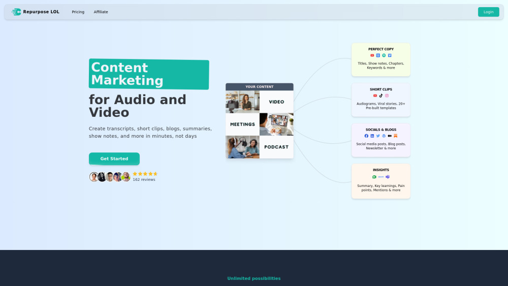 Repurpose Lol website screenshot