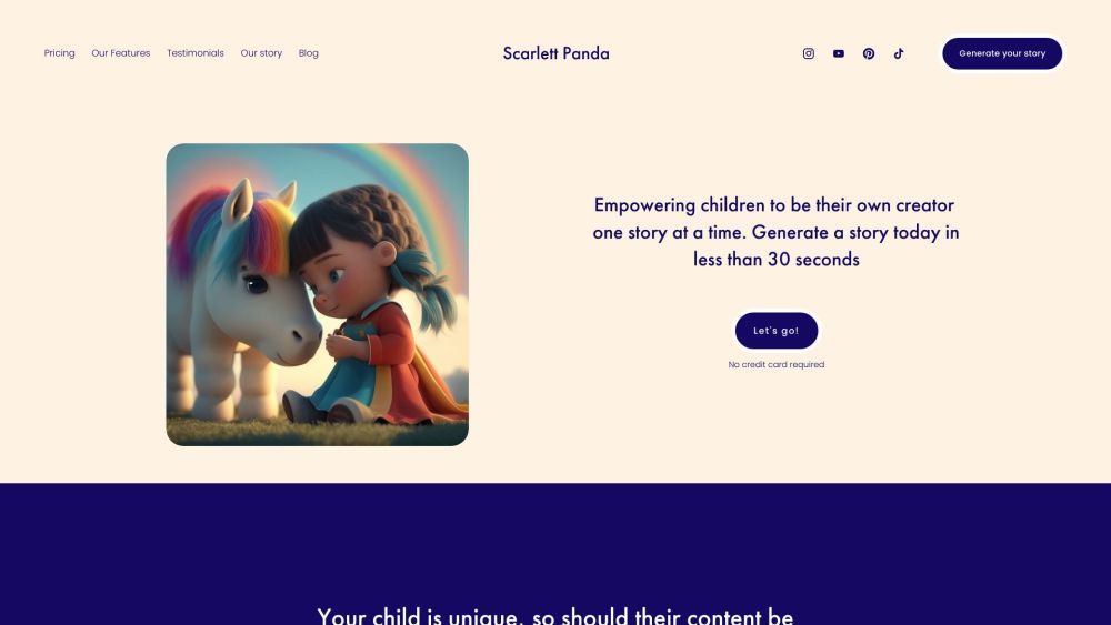 Scarlett Panda website screenshot