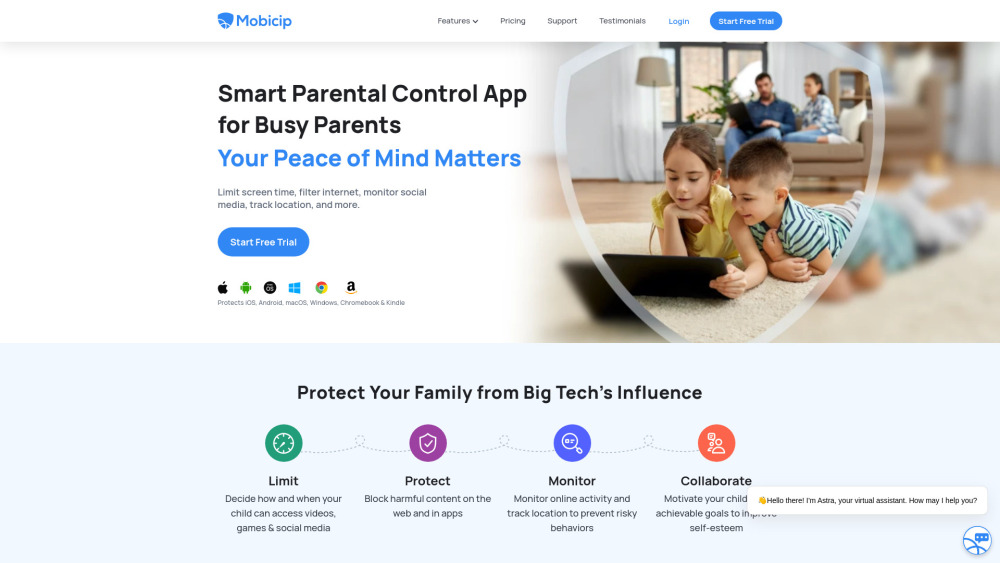 Mobicip website screenshot