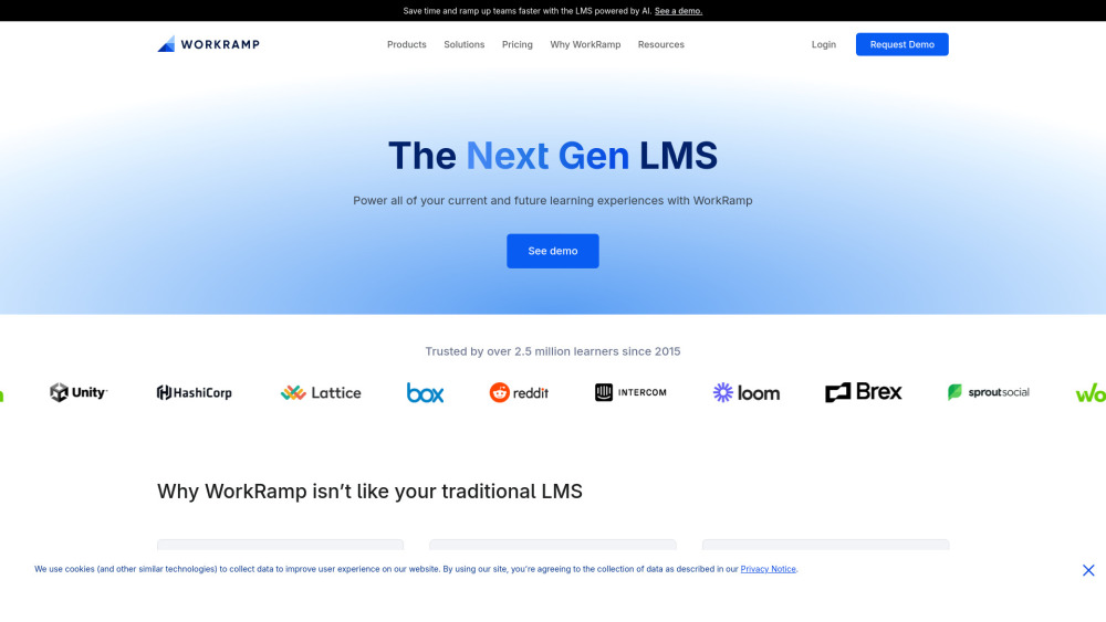 Workramp Lms website screenshot