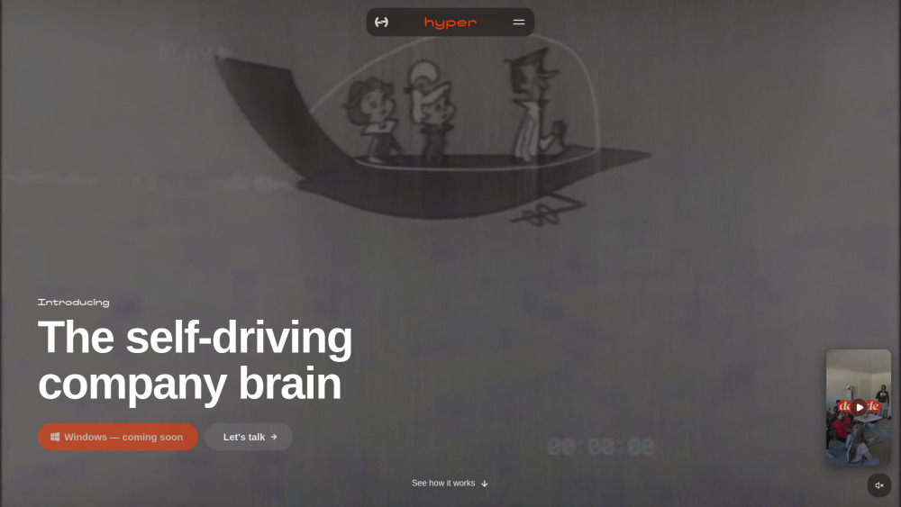 Hyper Self Driving Company Brain website screenshot