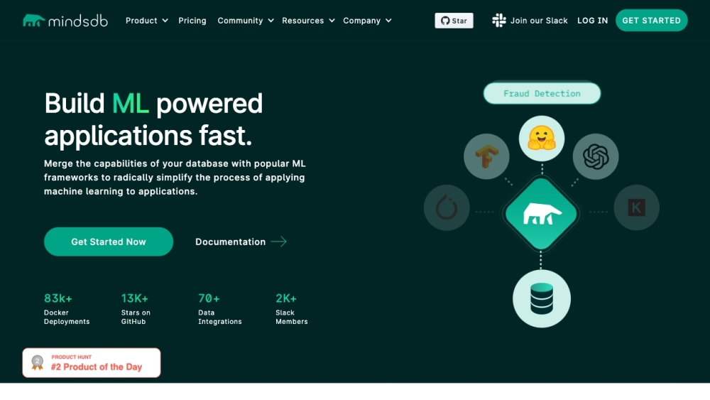 Mindsdb website screenshot