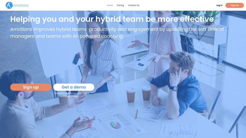 Ai Coach Amotions website screenshot