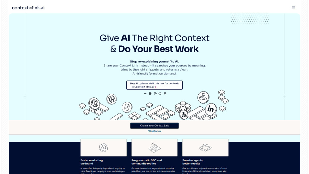 Context Link website screenshot