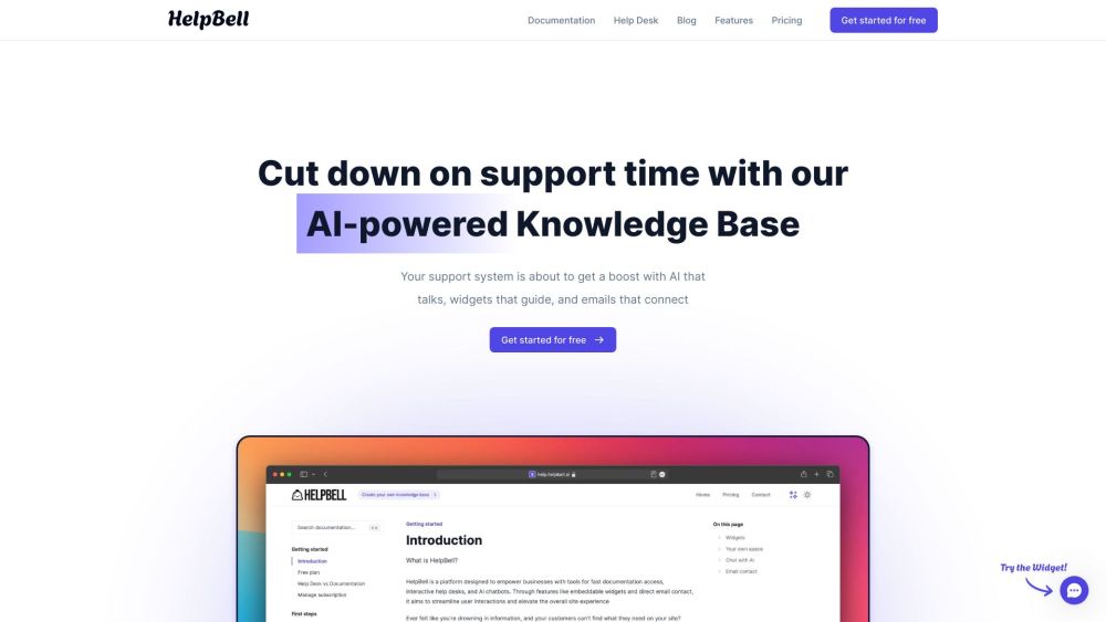 HelpBell website screenshot
