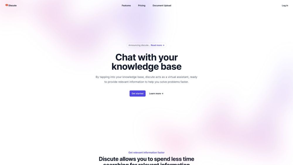 Discute website screenshot