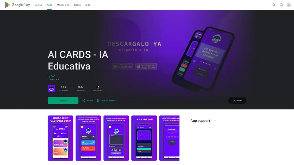 Ai Cards website screenshot