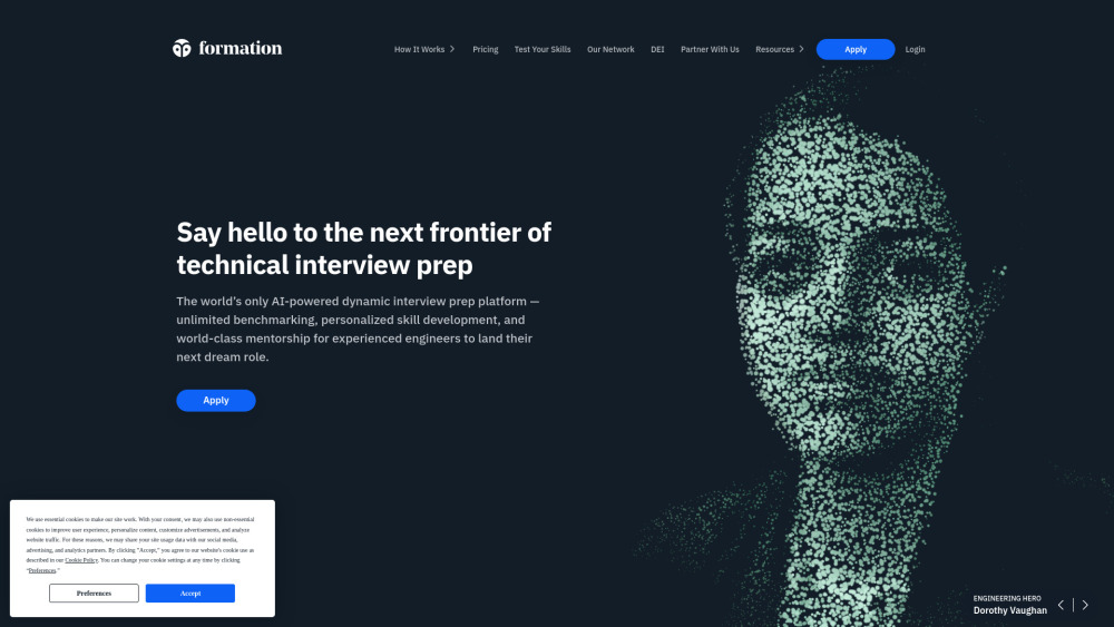 Formation website screenshot