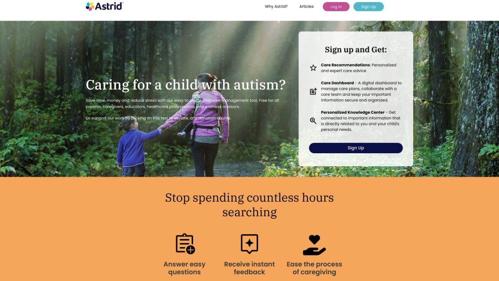 Astrid website screenshot