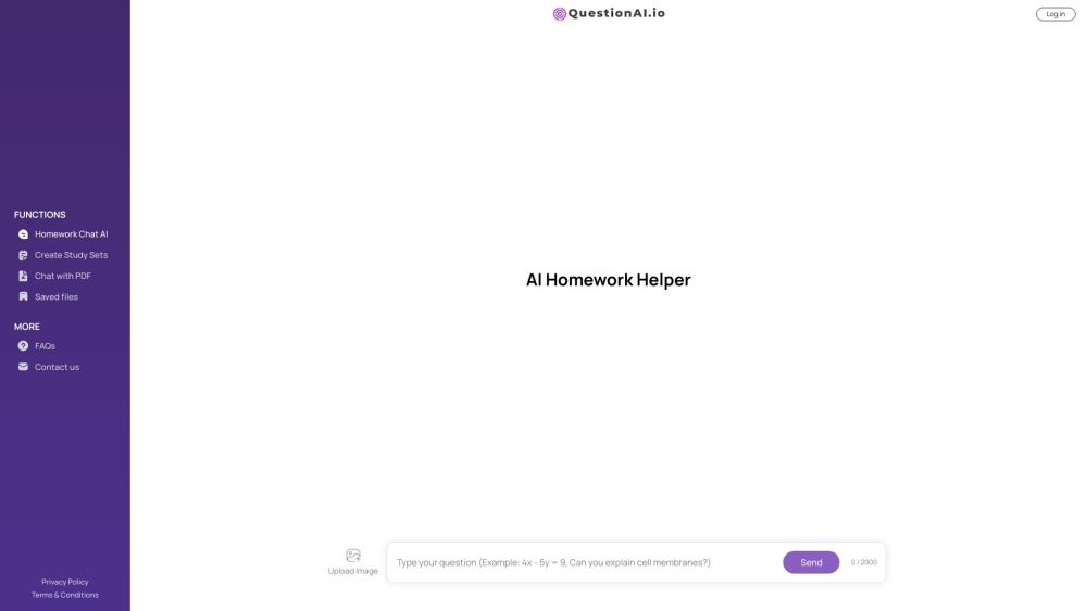 Questionai Io website screenshot
