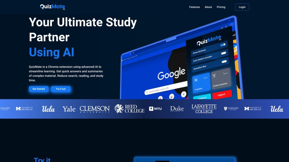 Quizmate Io website screenshot