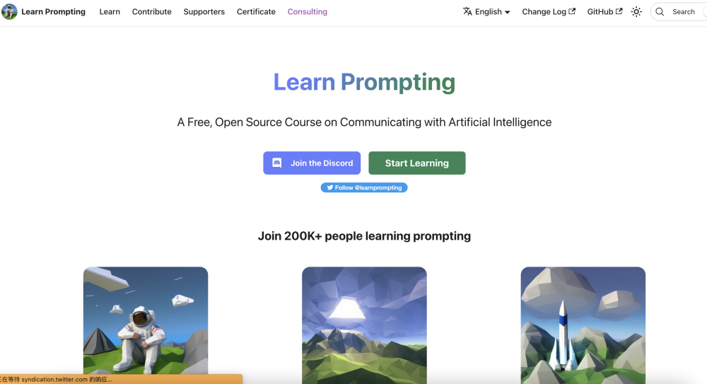 Learn Prompting website screenshot