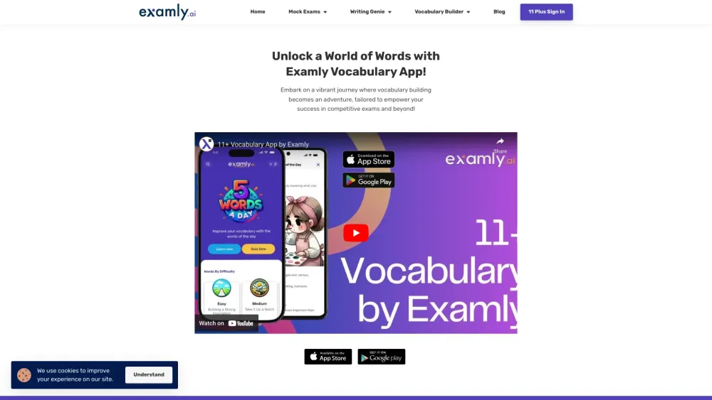 Examly Ai website screenshot