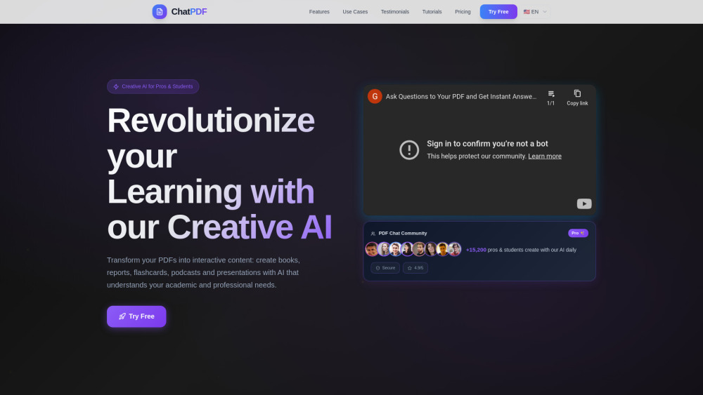 Pdf Glamzn Ai website screenshot