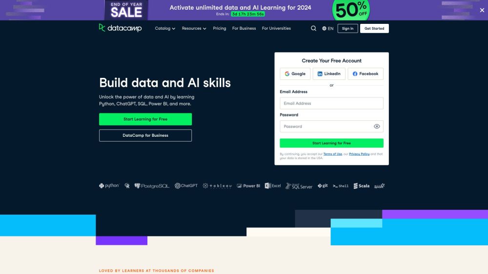 Datacamp Com website screenshot