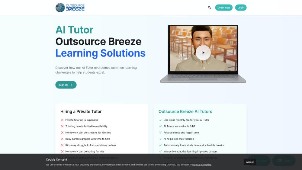 Outsource Breeze website screenshot