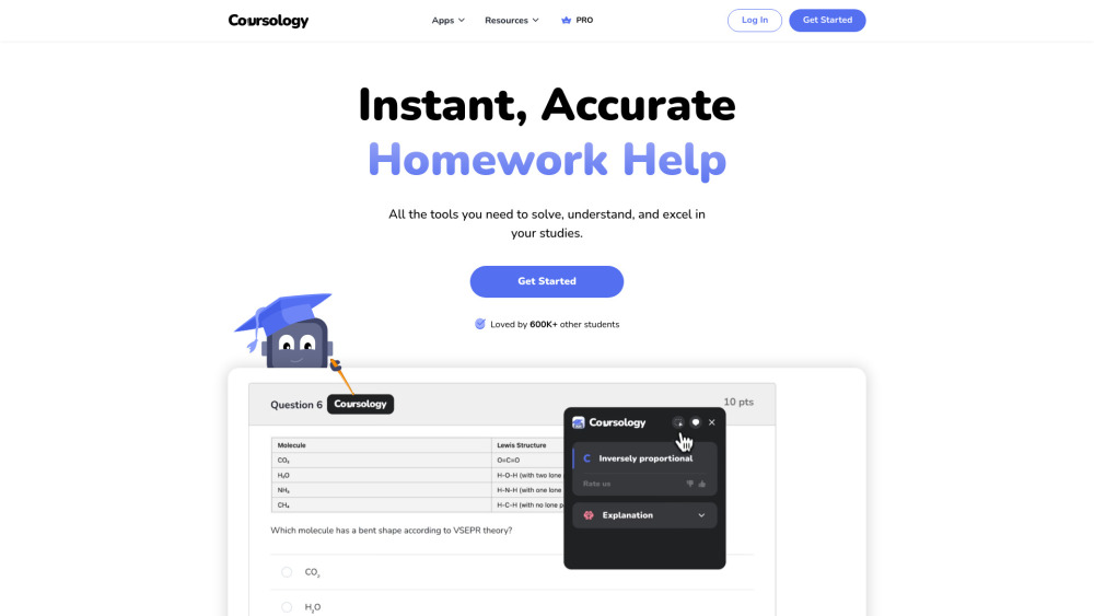 Coursology website screenshot