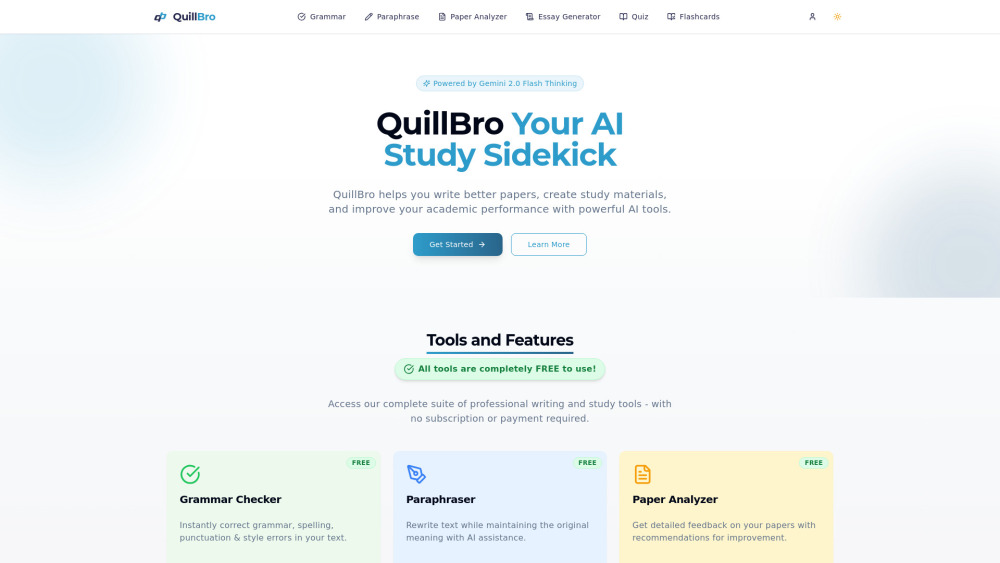 Quillbro website screenshot