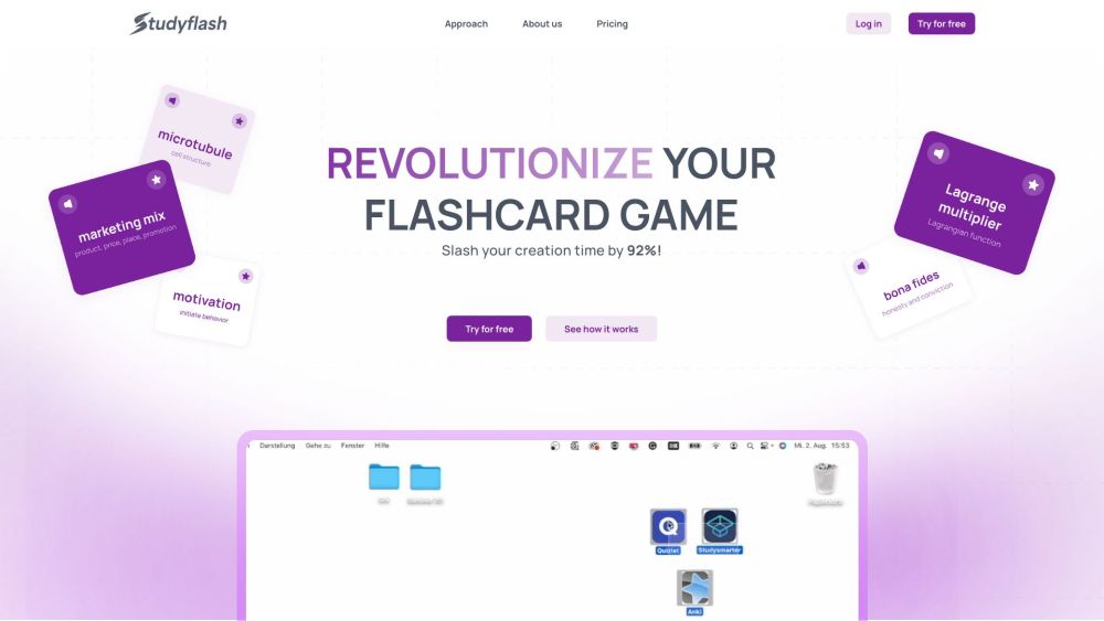 Studyflash website screenshot