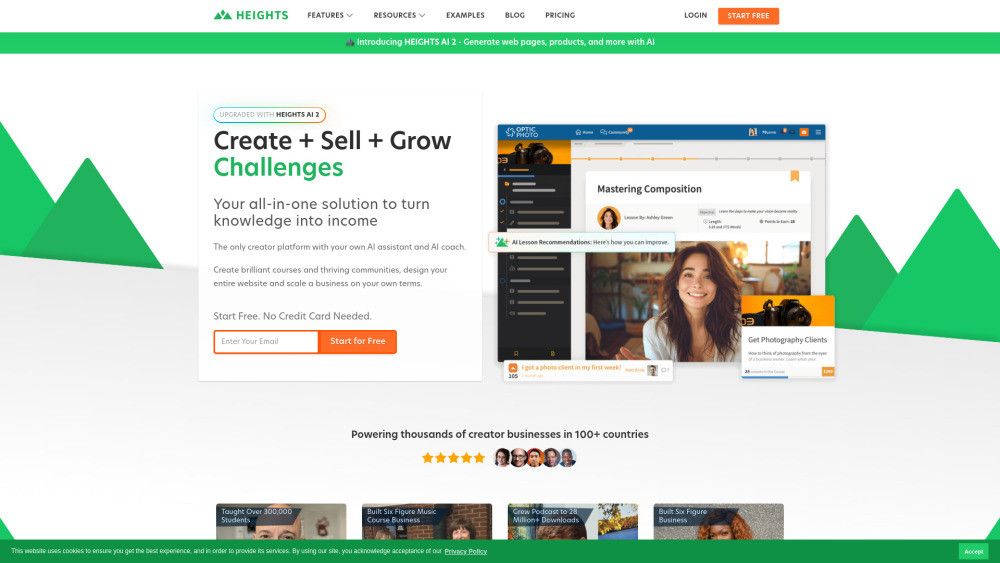 Heights Platform website screenshot