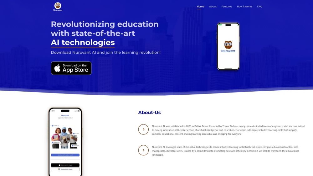 Nurovant Ai website screenshot