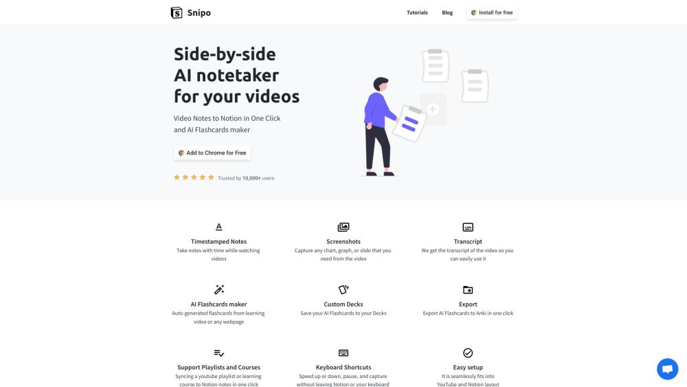 Snipo website screenshot