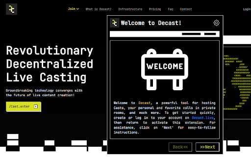 Decast website screenshot