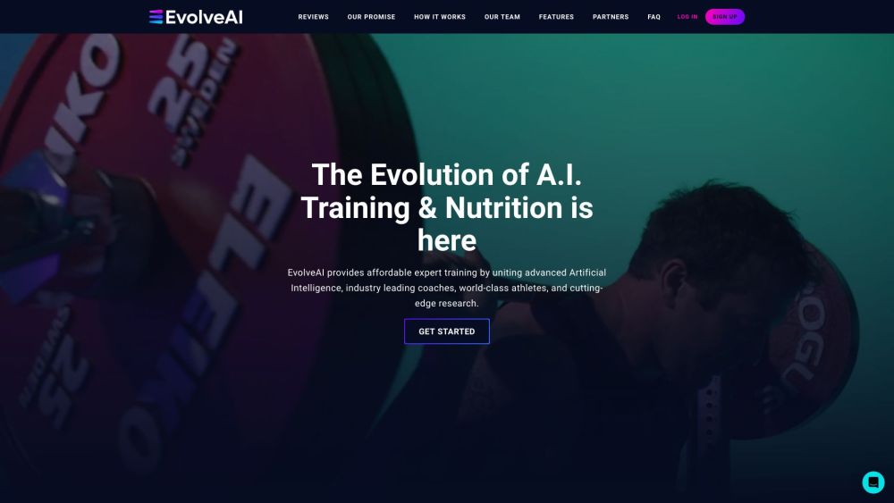 Evolveai App website screenshot