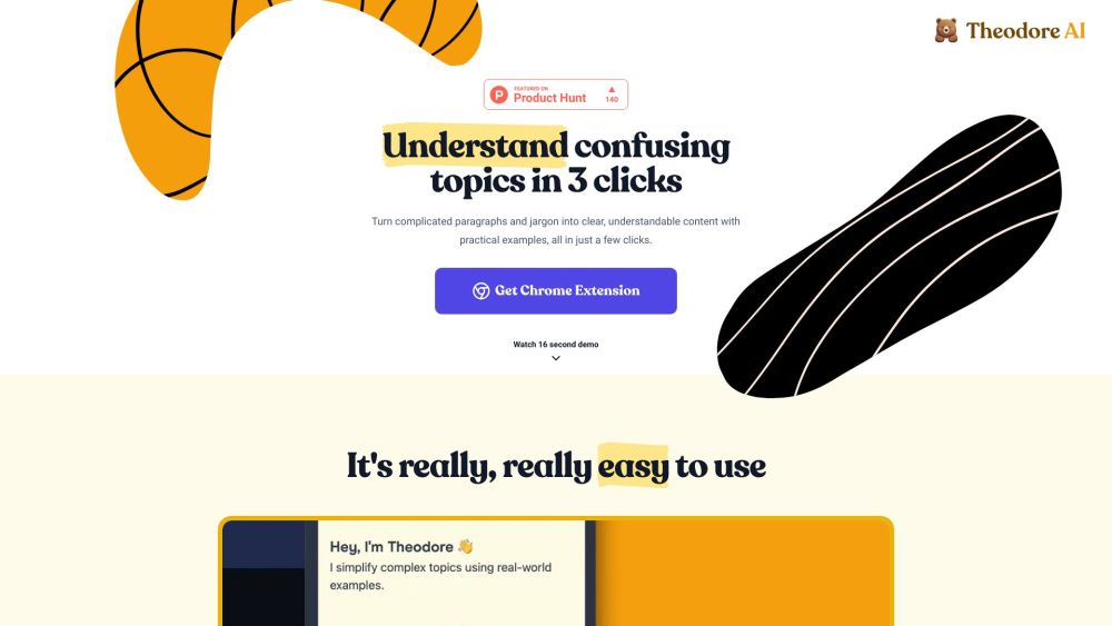 Theodore Ai website screenshot