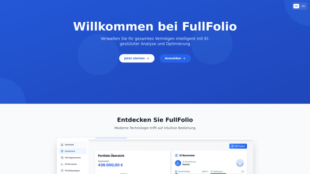 Fullfolio website screenshot